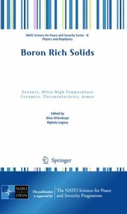 Front cover of Boronrich Solids Sensors For Biological And Chemical Detection by Mykola Lugovy