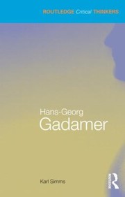 Cover of Hansgeorg Gadamer by Karl Simms
