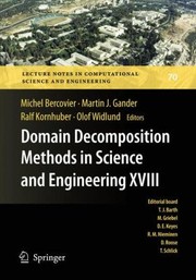 Cover of Domain Decomposition Methods In Science And Engineering Xviii by Michel Bercovier