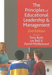 Cover of The Principles Of Educational Leadership And Management by Tony Bush