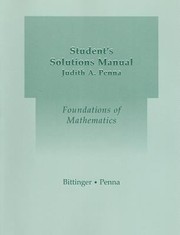 Front cover of Student's Solutions Manual for Foundations of Mathematics by Judith A. Penna