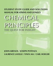Front cover of Chemical Principles Fifth Edition Study Guide And Solutions Manual by John Krenos