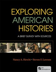 Cover of Exploring American Histories A Brief Survey With Sources by Nancy A. Hewitt