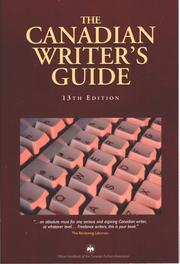 Cover of The Canadian Writer's Guide by Unknown