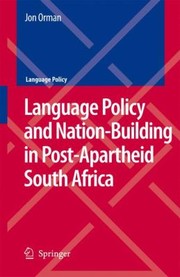 Front cover of Language Policy And Nationbuilding In Postapartheid South Africa by Jon Orman