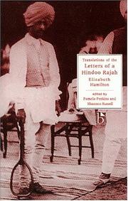 Cover of Translation of the letters of a Hindoo Rajah by Elizabeth Hamilton