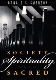 Cover of Society, spirituality, and the sacred by Don Swenson