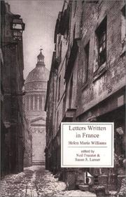 Cover of Letters written in France by Helen Maria Williams