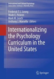 Cover of Internationalizing The Psychology Curriculum In The United States by Mark M. Leach