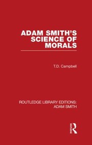 Front cover of Adam Smiths Science Of Morals by Tom Campbell