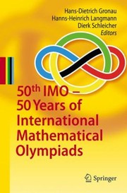 Cover of 50th Imo 50 Years Of International Mathematical Olympiads by Dierk Schleicher