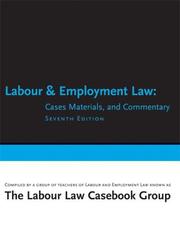 Front cover of Labour and Employment Law by Labour Law Casebook Group