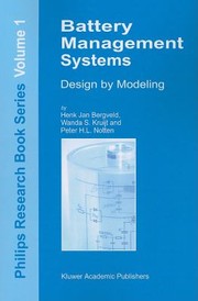 Cover of Battery Management Systems Design By Modelling by Henk Jan Bergveld