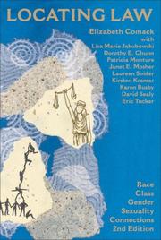 Cover of Locating Law by Elizabeth Comack