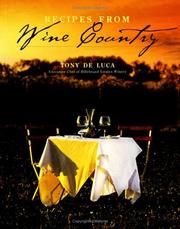 Front cover of Recipes in Wine Country by Tony de Luca