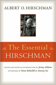 Cover of The Essential Hirschman by Jeremy Adelman