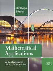 Front cover of Mathematical Applications for the Management Life and Social Sciences
            
                Textbooks Available with Cengage Youbook by Ronald J. Harshbarger