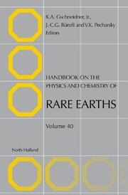 Front cover of Handbook On The Physics And Chemistry Of Rare Earths by Jean-Claude G. Bunzli