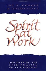 Front cover of Spirit at work by Jay Alden Conger