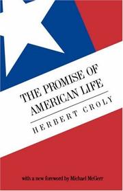 Front cover of The promise of American life by Herbert David Croly