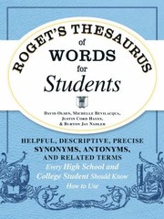Cover of Rogets Thesaurus of Words for Students by Burton Jay Nadler