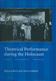 Cover of Theatrical Performance During the Holocaust by Unknown