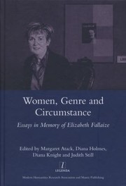 Front cover of Women Genre And Circumstance Essays In Memory Of Elizabeth Fallaize by Diana Knight