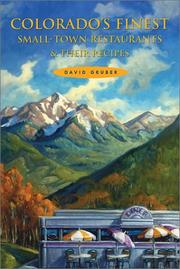 Cover of Colorado's finest small-town restaurants & their recipes by David Gruber