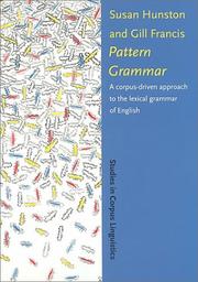 Cover of Pattern grammar by Susan Hunston