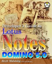 Front cover of Developer's guide to Lotus Notes and Domino R5 by Brett Molotsky