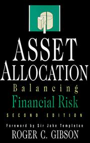 Cover of Asset allocation by Roger C. Gibson