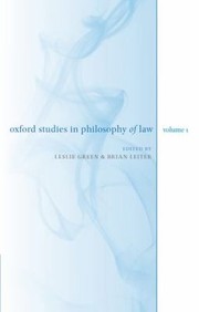 Cover of Oxford Studies In Philosophy Of Law by Leslie Green
