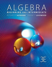 Cover of Algebra Beginning And Intermediate by Richard N. Aufmann