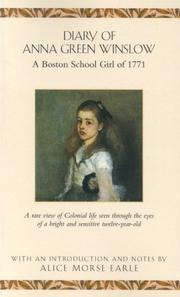 Front cover of Diary of Anna Green Winslow by Anna G. Winslow