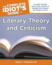 Front cover of The Complete Idiots Guide To Literary Theory And Criticism by Steven J. Venturino