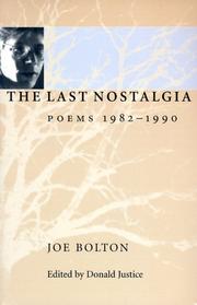 Front cover of The last nostalgia by Joe Bolton