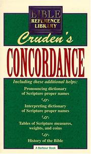 Front cover of Complete concordance to the Holy Scriptures of the Old and New Testament by Alexander Cruden