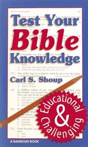 Cover of Test Your Bible Knowledge by Carl S. Shoup