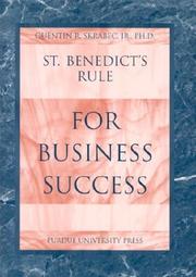 Front cover of St. Benedict's Rule for Business Success by Quentin R., Jr. Skrabec
