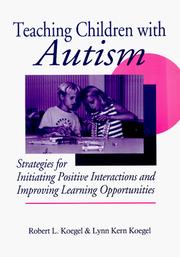 Cover of Teaching children with autism by Robert L. Koegel