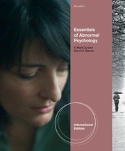 Front cover of Essentials of Abnormal Psychology David Barlow V Durand by David Barlow