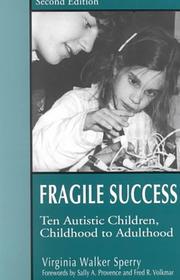 Cover of Fragile success by Virginia Walker Sperry