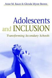Front cover of Adolescents and inclusion by Anne M. Bauer