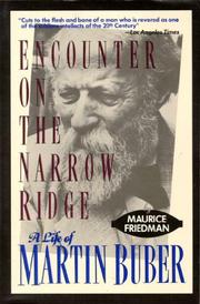 Front cover of Encounter on the Narrow Ridge by Maurice S. Friedman
