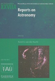 Front cover of Reports On Astronomy by Karel A. Van Der Hucht