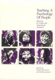 Front cover of Teaching a Psychology of People by Phyllis Bronstein