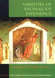 Front cover of Varieties of anomalous experience by Etzel Cardeña