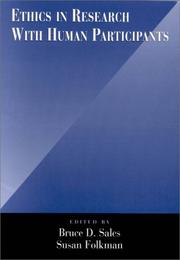 Cover of Ethics in research with human participants by Bruce Dennis Sales