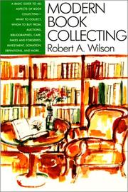 Cover of Modern book collecting by Robert A. Wilson
