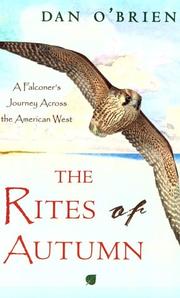 Front cover of The rites of autumn by Dan O'Brien